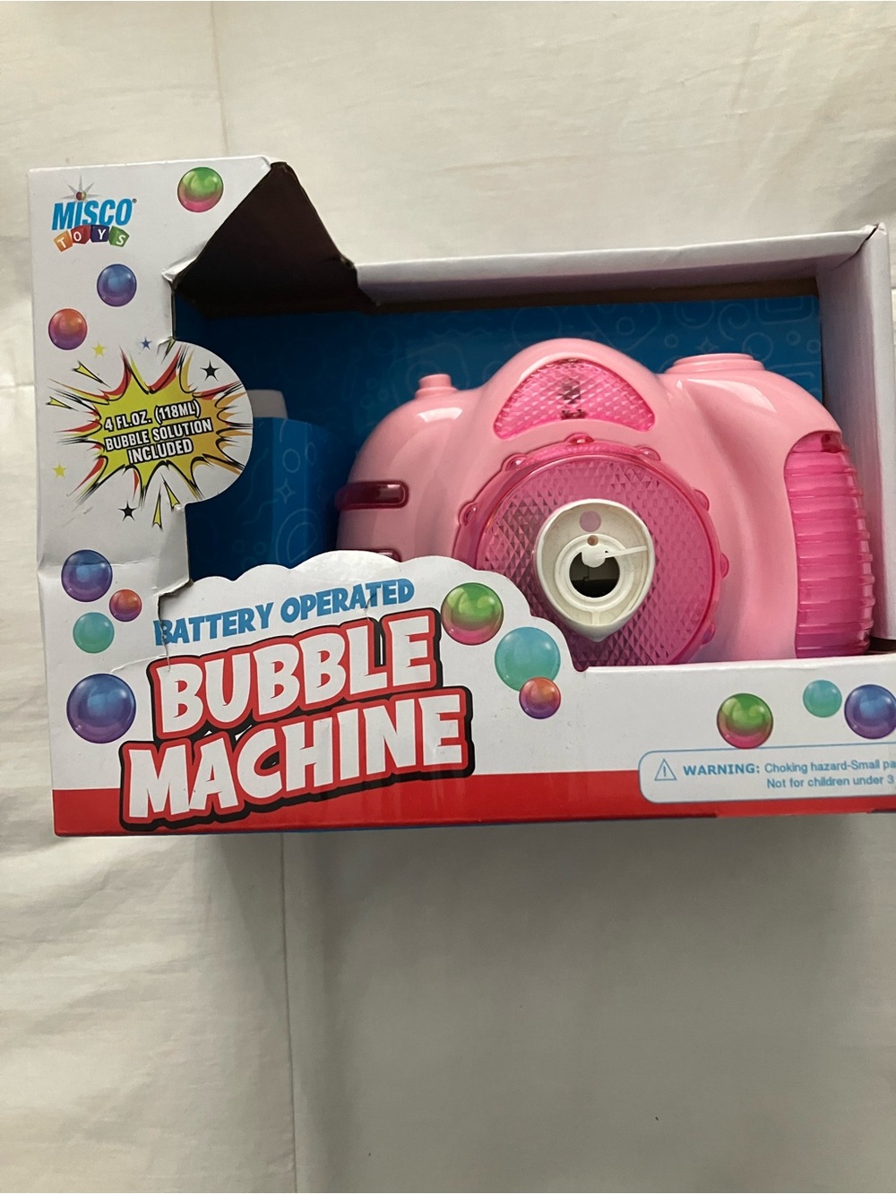Crayola Pink Battery-Operated Bubble Machine